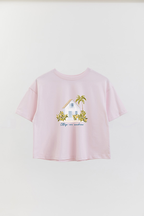 REMERA CROP ESTAMPADA COASTAL COTTAGE CORE
