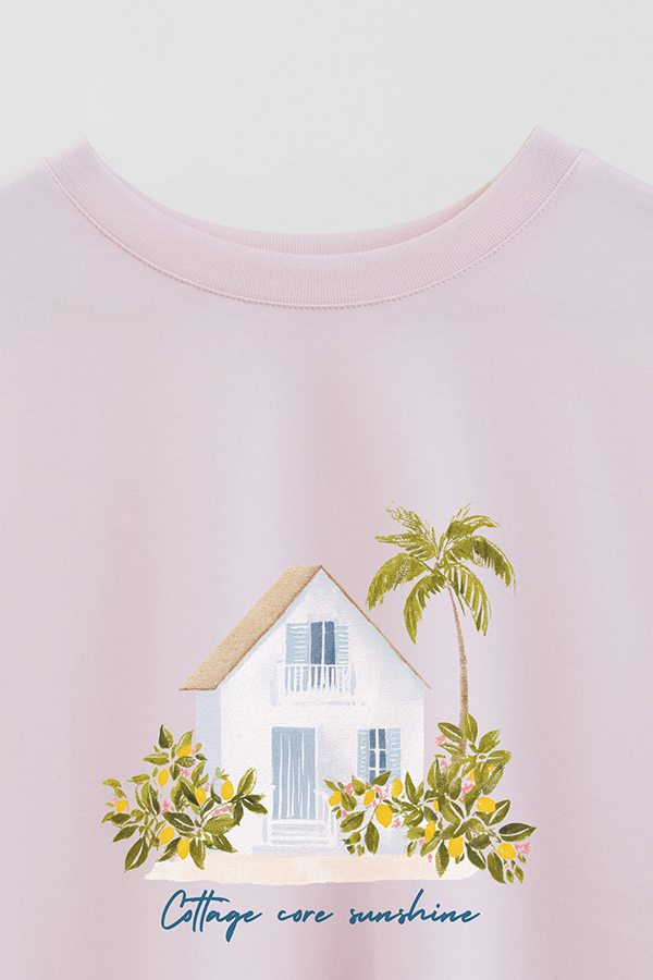 REMERA CROP ESTAMPADA COASTAL COTTAGE CORE