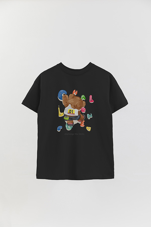 REMERA OVER ESTAMPADA UNISEX TEDDY CHALLENGE THE LIMITS