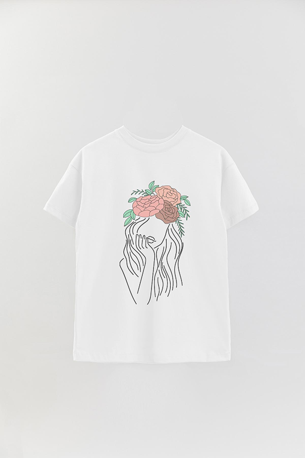 REMERA OVER ESTAMPADA W LINE ART8