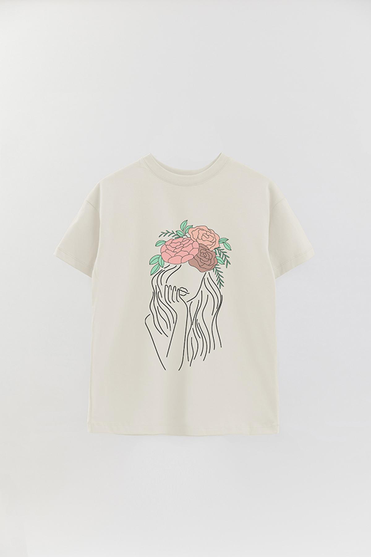 REMERA OVER ESTAMPADA W LINE ART8