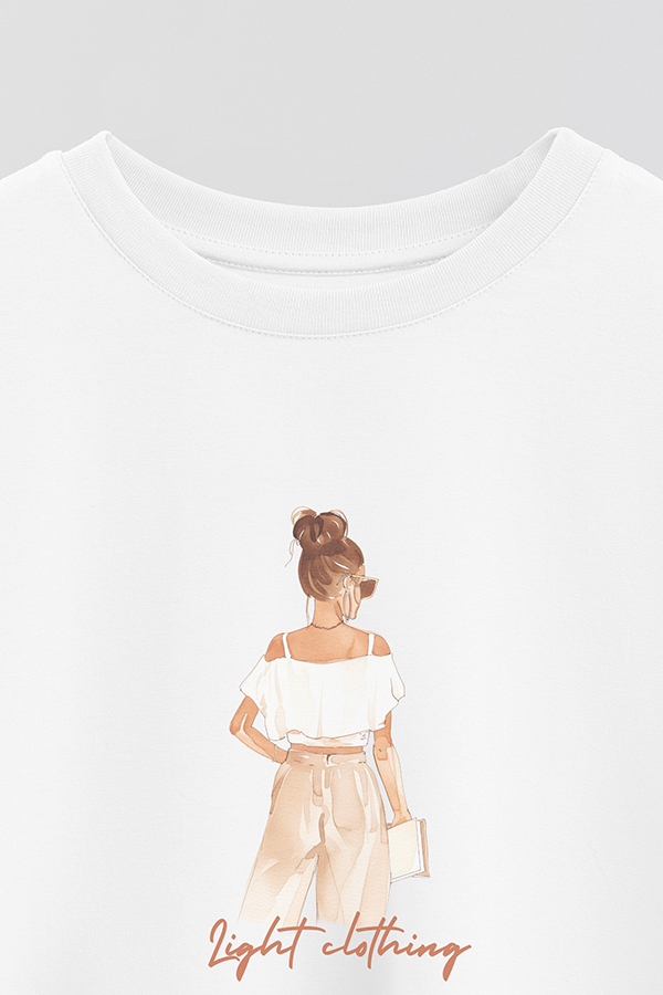 REMERA CROP ESTAMPADA COASTAL LIGHT CLOTHING