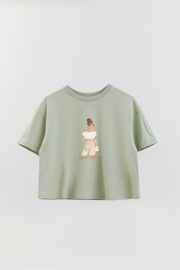 REMERA CROP ESTAMPADA COASTAL LIGHT CLOTHING