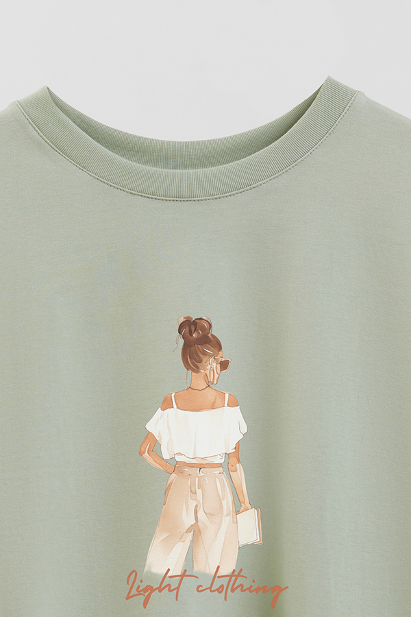 REMERA CROP ESTAMPADA COASTAL LIGHT CLOTHING
