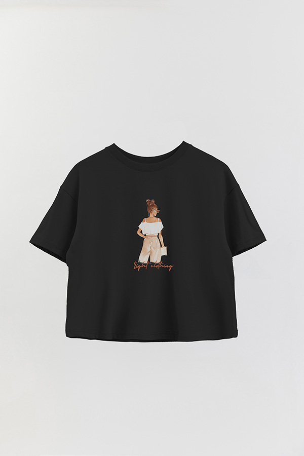 REMERA CROP ESTAMPADA COASTAL LIGHT CLOTHING