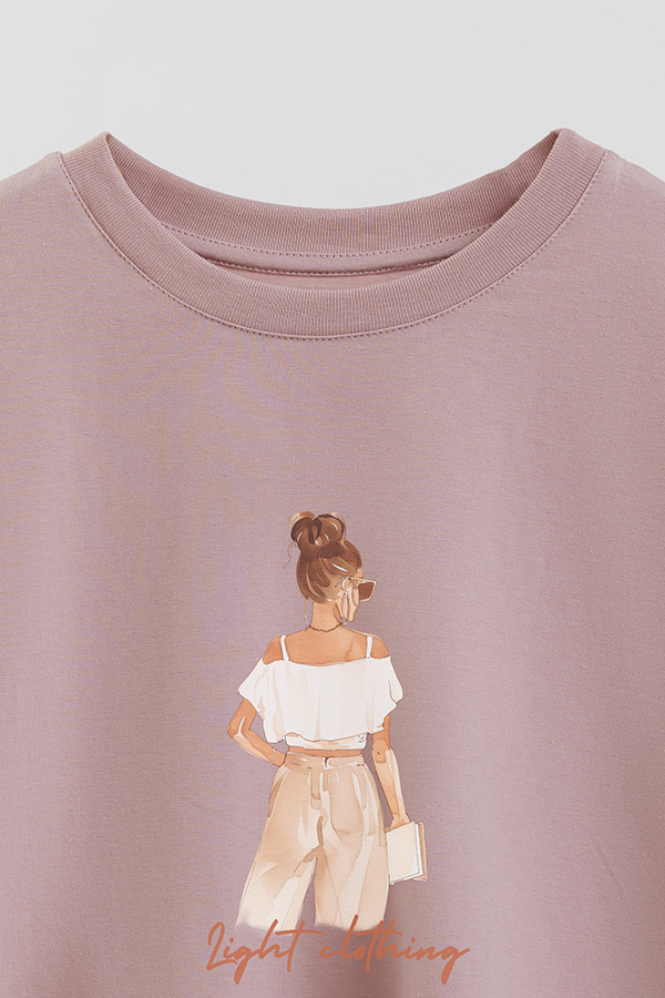 REMERA CROP ESTAMPADA COASTAL LIGHT CLOTHING
