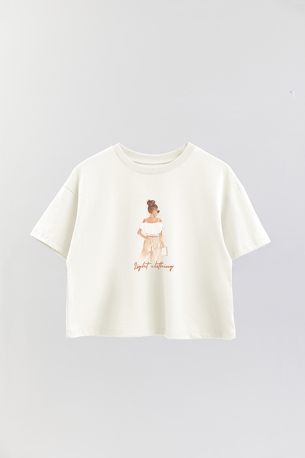 REMERA CROP ESTAMPADA COASTAL LIGHT CLOTHING