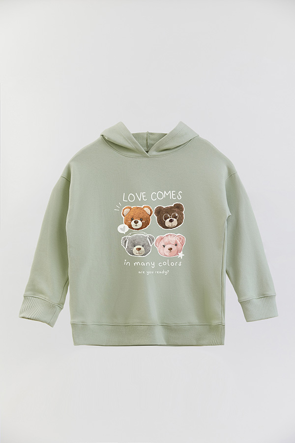 HOODIE RUSTICO KIDS TEDDY LOVE COMES