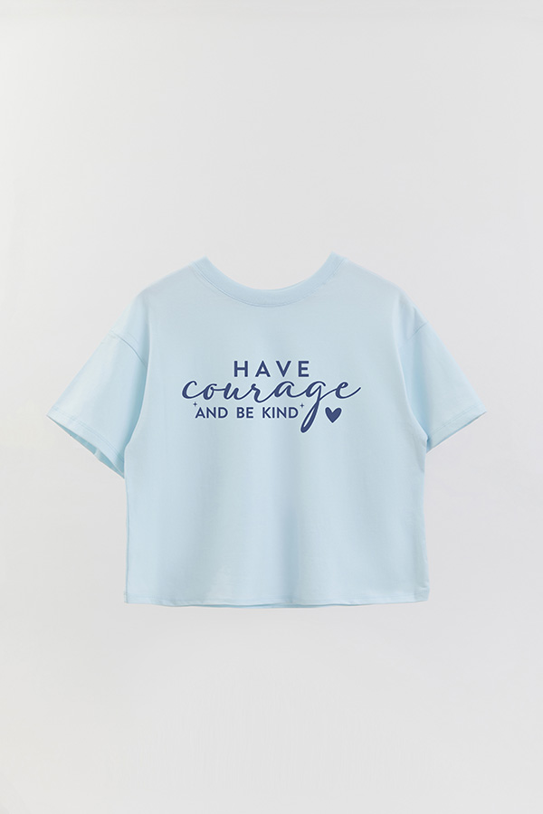 REMERA CROP ESTAMPADA BL HAVE COURAGE