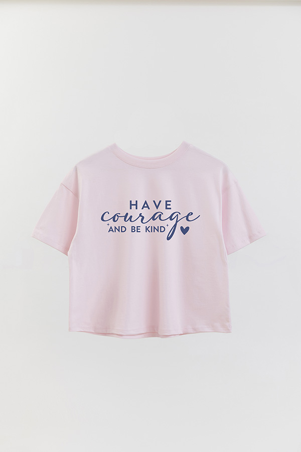 REMERA CROP ESTAMPADA BL HAVE COURAGE