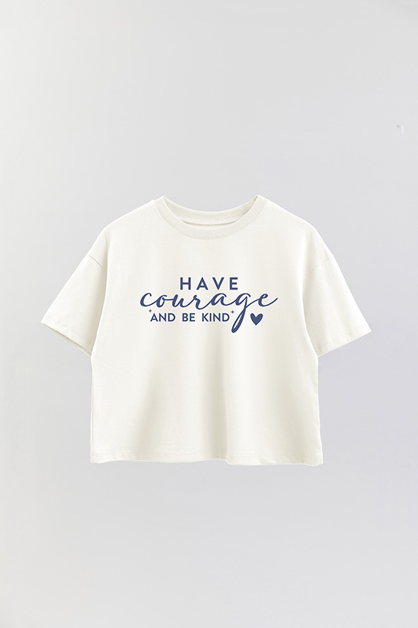 REMERA CROP ESTAMPADA BL HAVE COURAGE