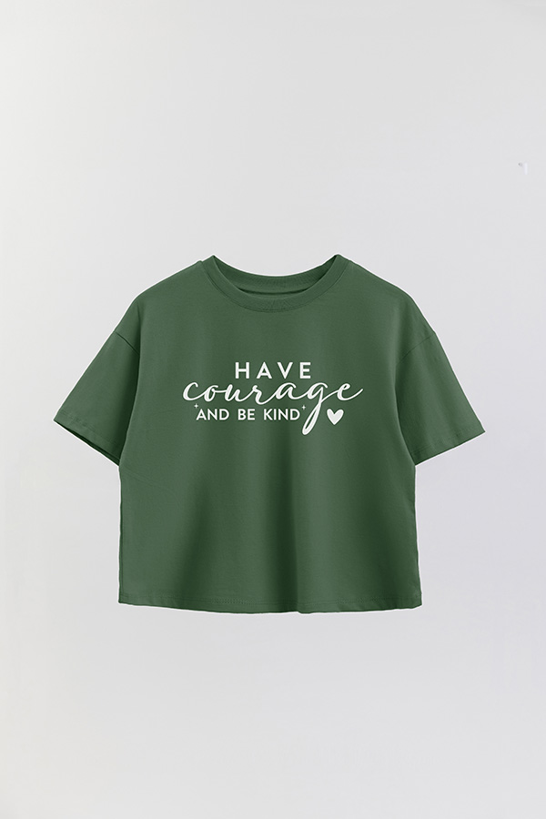 REMERA CROP ESTAMPADA BL HAVE COURAGE