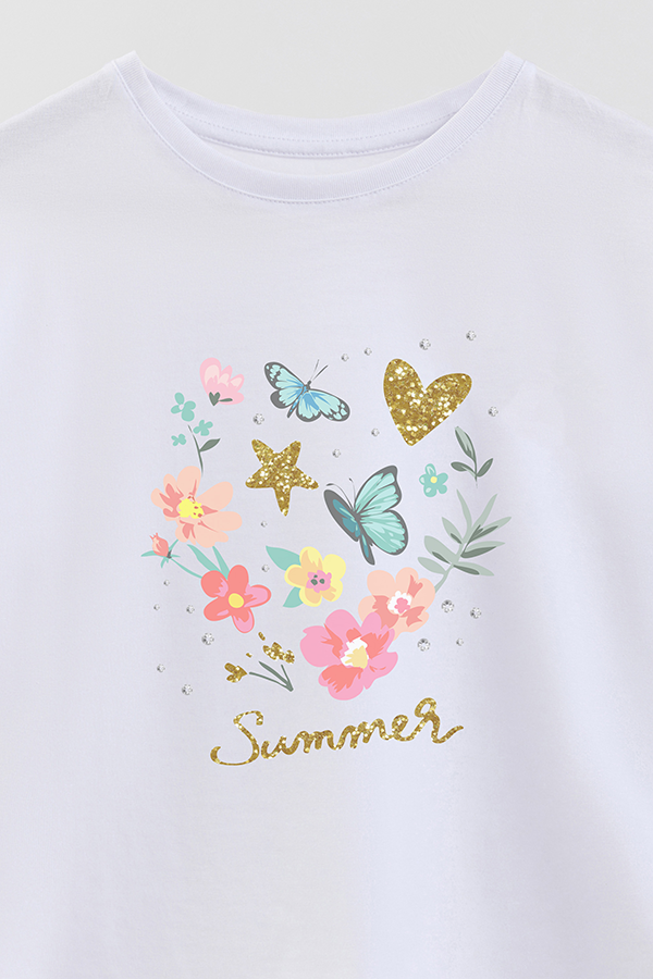 REMERA GIRL OVER SUMMER GLIT