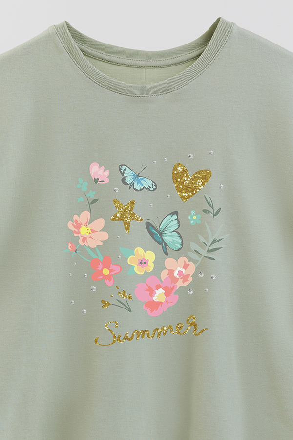REMERA GIRL OVER SUMMER GLIT