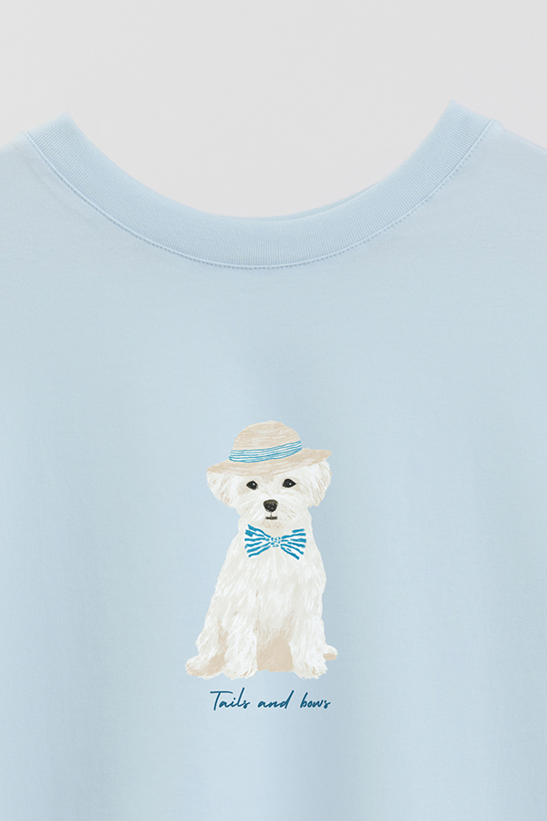 REMERA CROP ESTAMPADA COASTAL TAILS AND BOWS