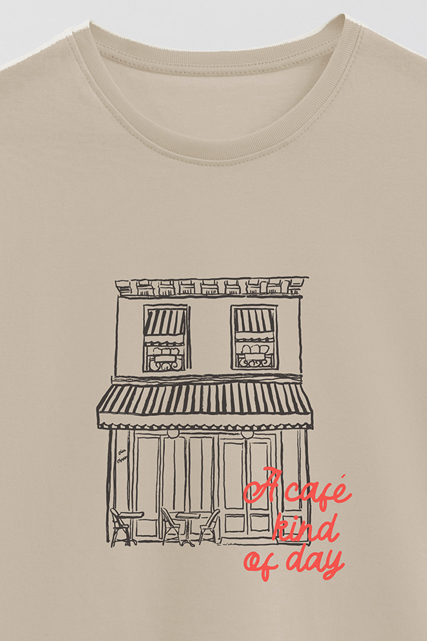 REMERA BASICA ESTAMPADA HD CAFE