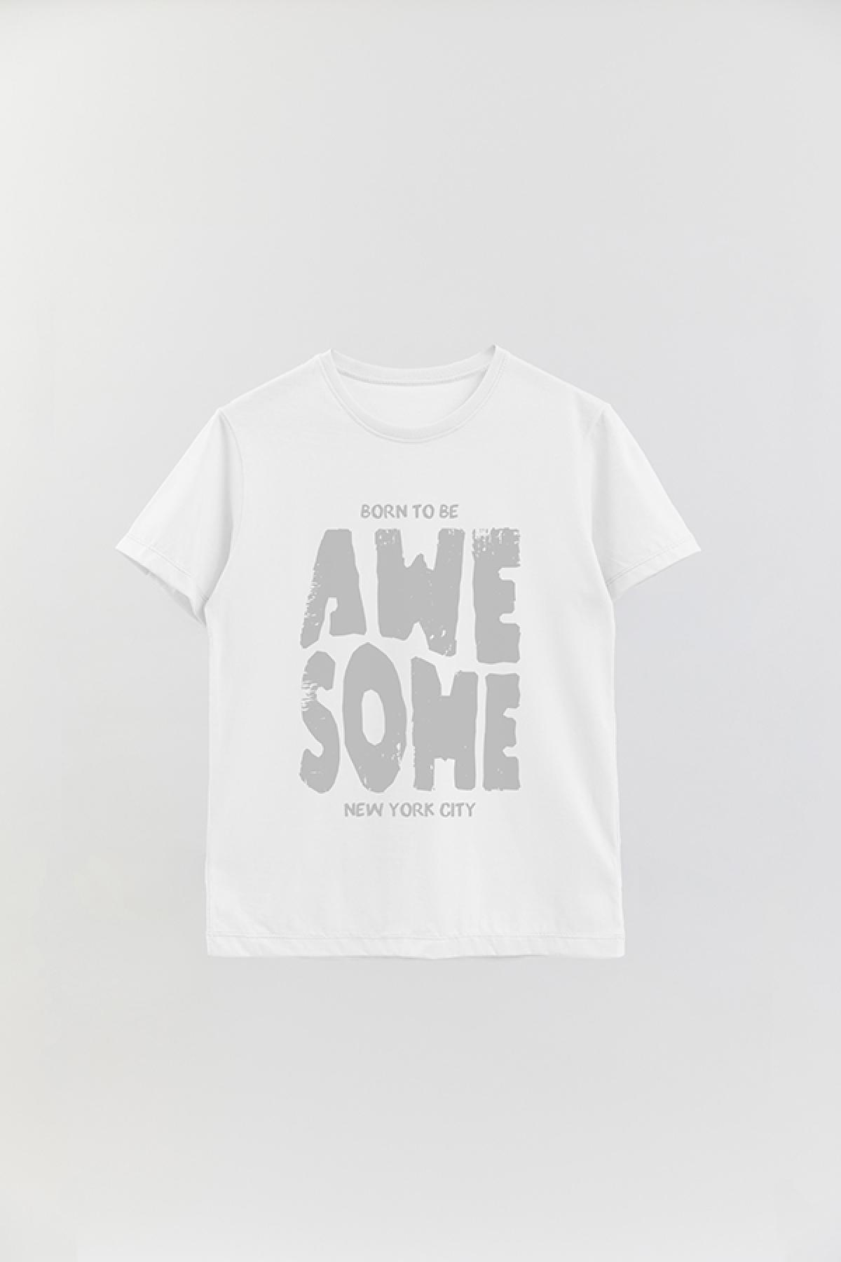 REMERA BASICA ESTAMPADA CL BORN TO BE AWESOME