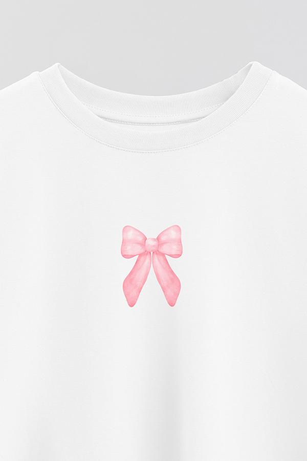 REMERA CROP ESTAMPADA COQUETTE RIBBON BOW 1