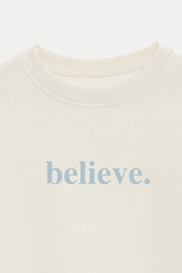 BUZO CROP ESTAMPADO MNM BELIEVE