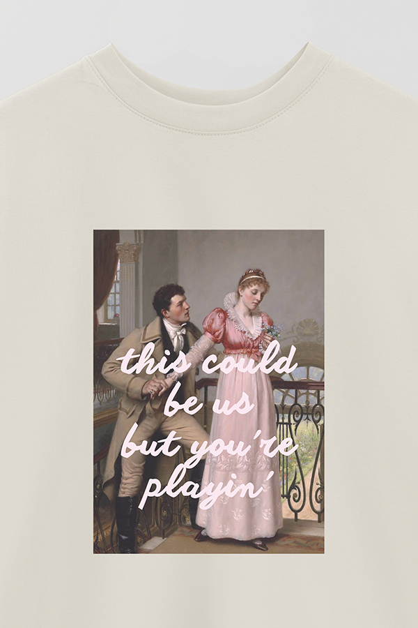 REMERA OVER ESTAMPADA ART COLLECTION 19 THIS COULD BE US