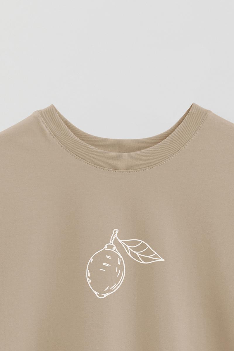 REMERA OVER ESTAMPADA UNISEX LEMON A