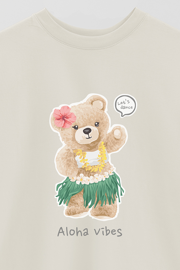 REMERA OVER ESTAMPADA UNISEX ALOHA