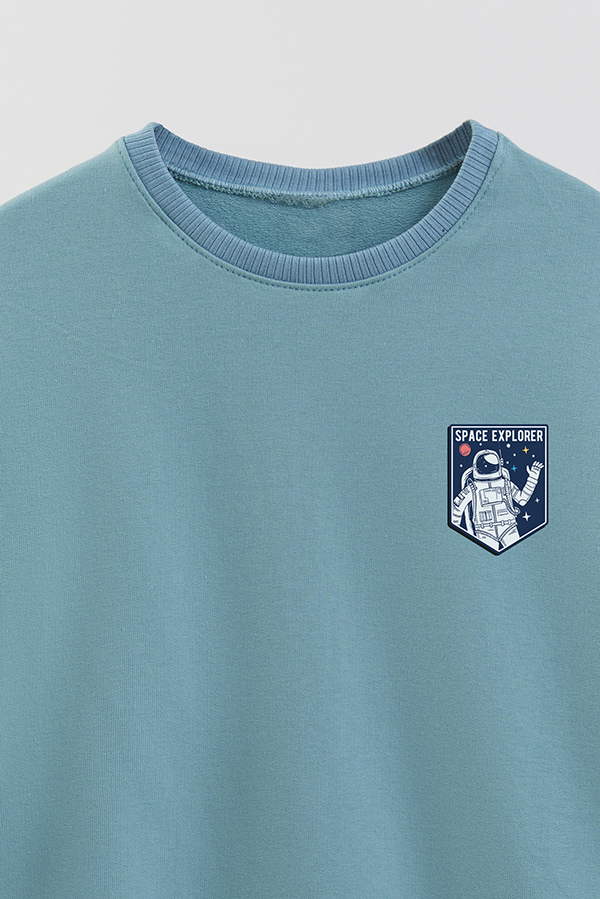 BUZO CREWNECK RUSTICO LITTLE ASTRONAUTS SPACE EXPLORER