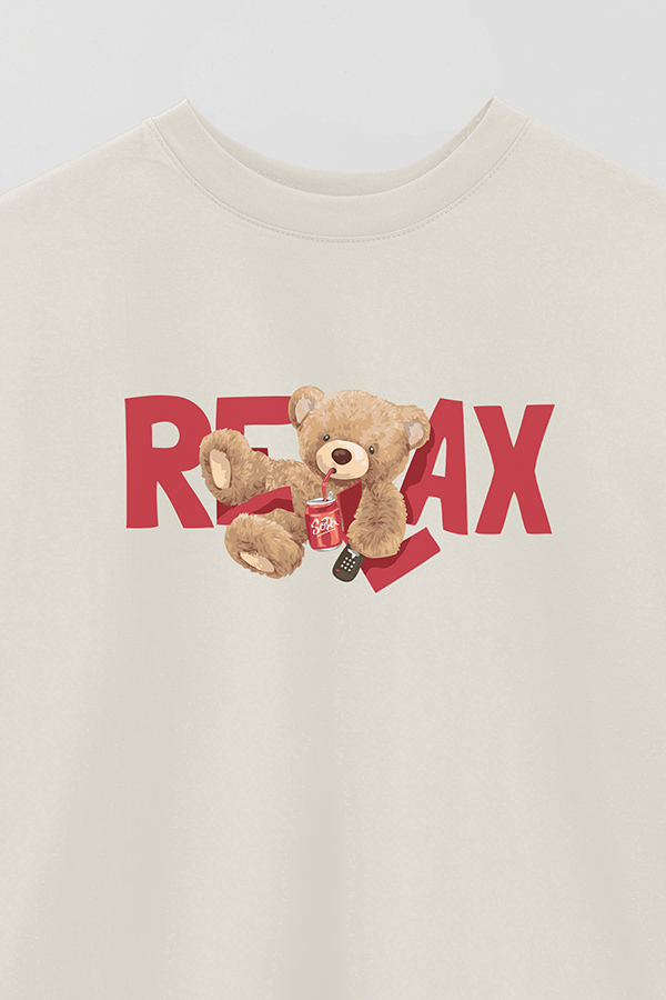REMERA OVER ESTAMPADA UNISEX TEDDY RELAX