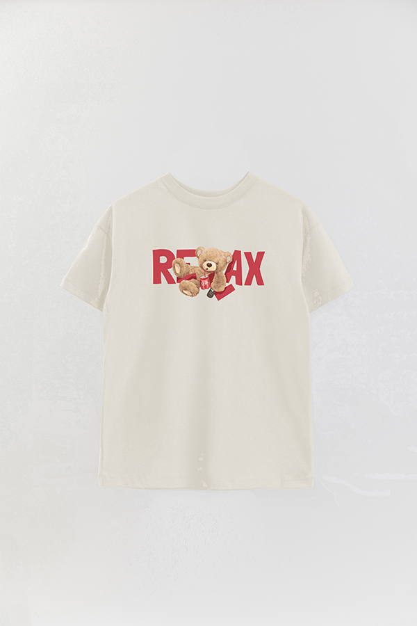 REMERA OVER ESTAMPADA UNISEX TEDDY RELAX
