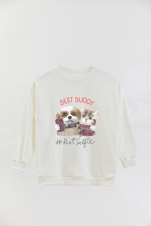 BUZO CREWNECK RUSTICO DOGGY DREAMS SELFIE