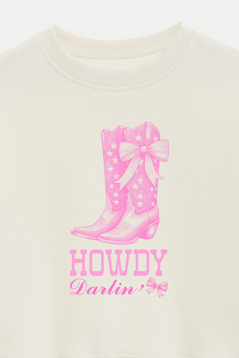 BUZO CROP ESTAMPADO COQUETTE HOWDY