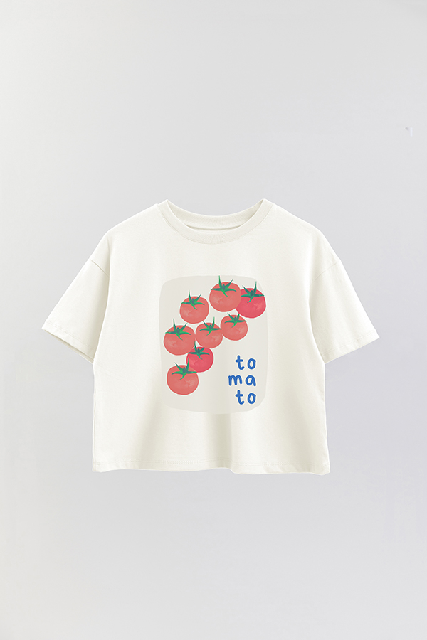 REMERA CROP ESTAMPADA ITALY TOMATO
