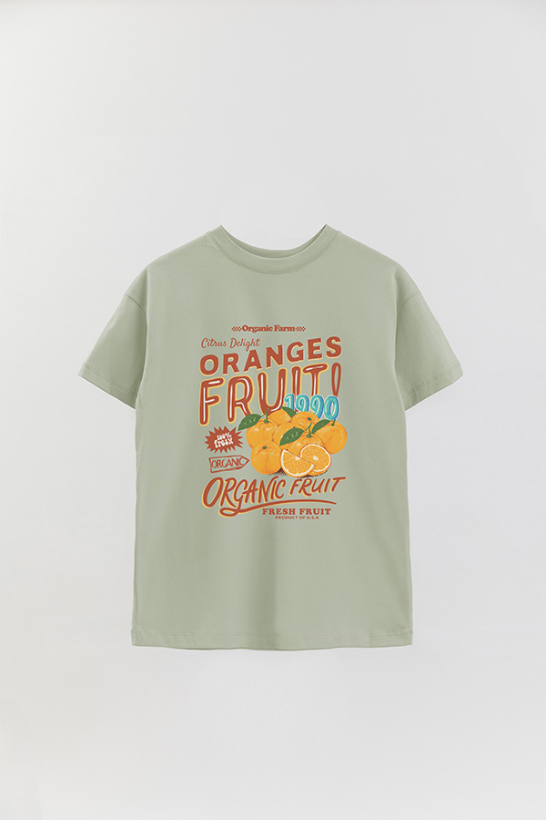 REMERA OVER ESTAMPADA ORANGE