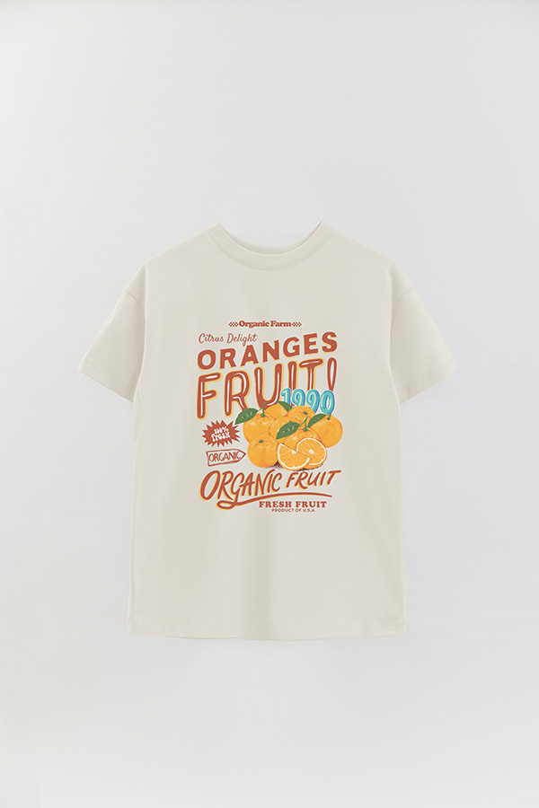 REMERA OVER ESTAMPADA ORANGE