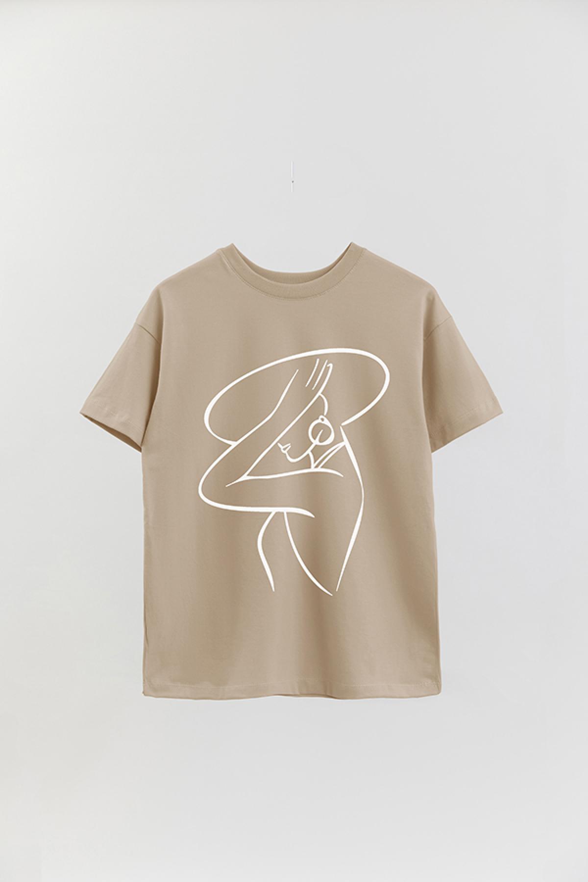 REMERA OVER ESTAMPADA W LINE ART2