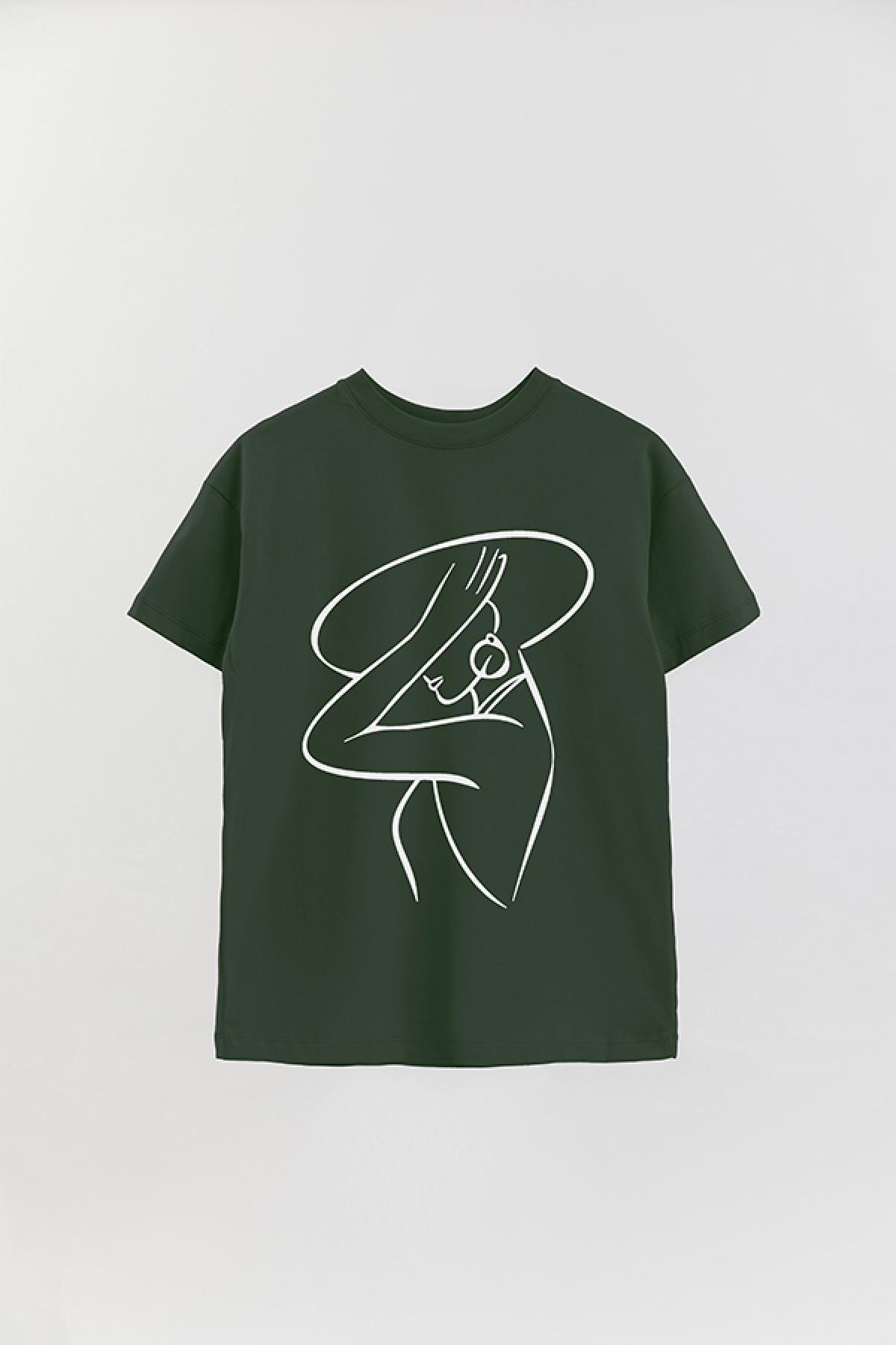 REMERA OVER ESTAMPADA W LINE ART2
