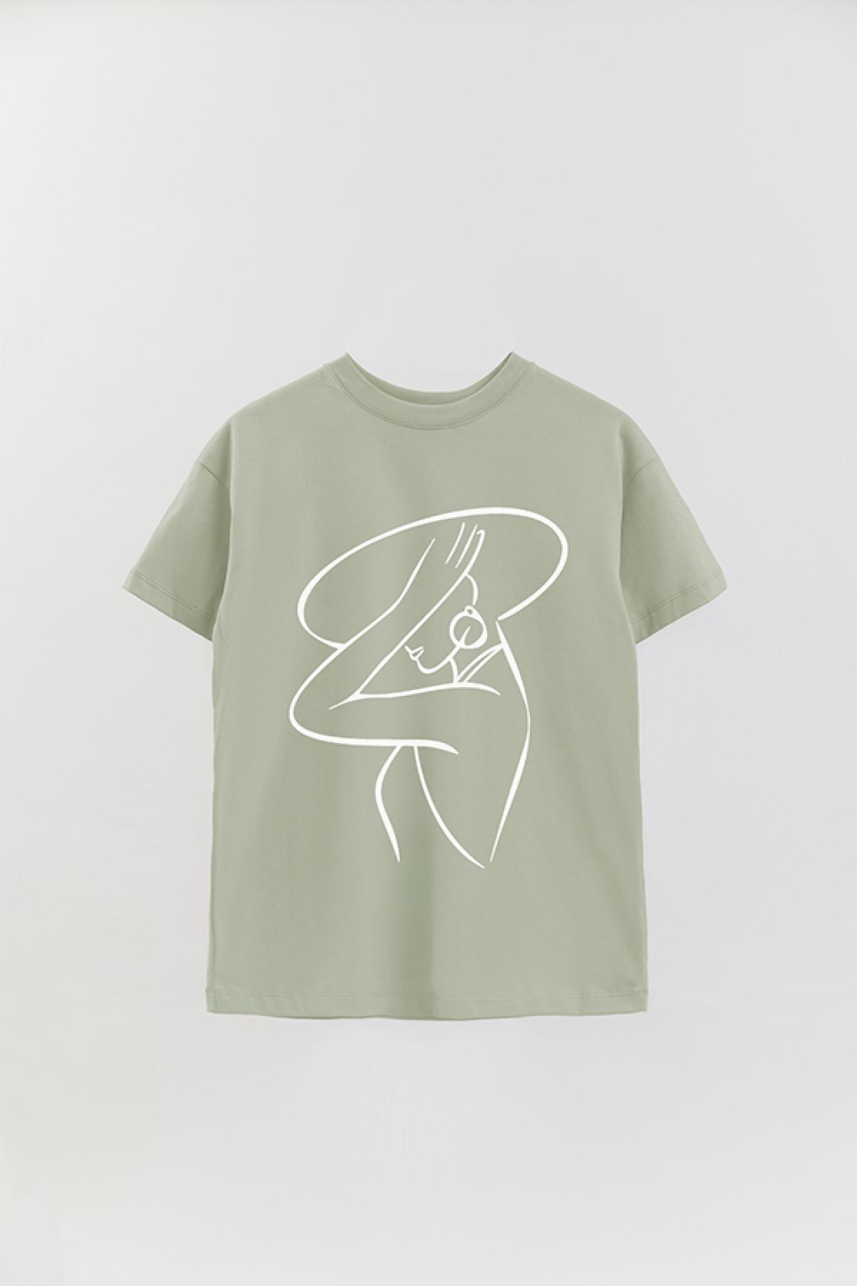 REMERA OVER ESTAMPADA W LINE ART2