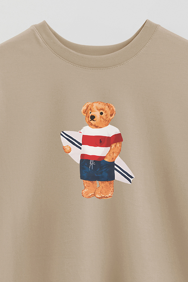 REMERA OVER ESTAMPADA UNISEX BEAR SURFER 3