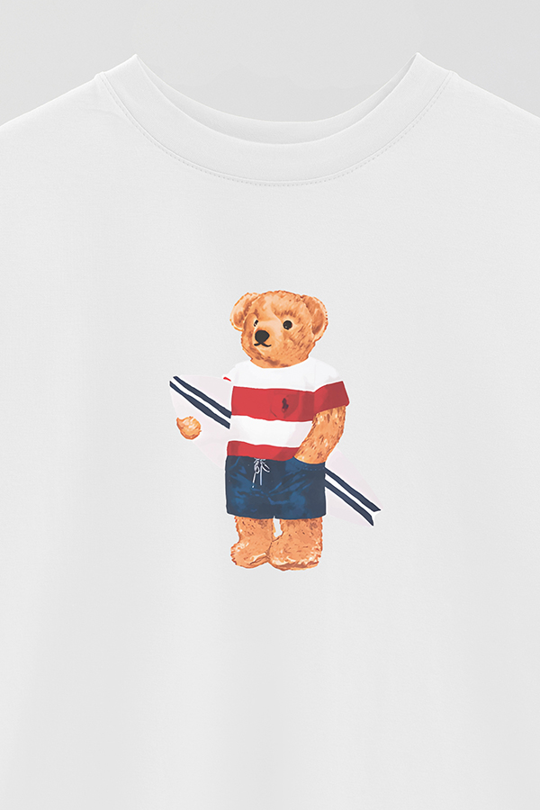 REMERA OVER ESTAMPADA UNISEX BEAR SURFER 3