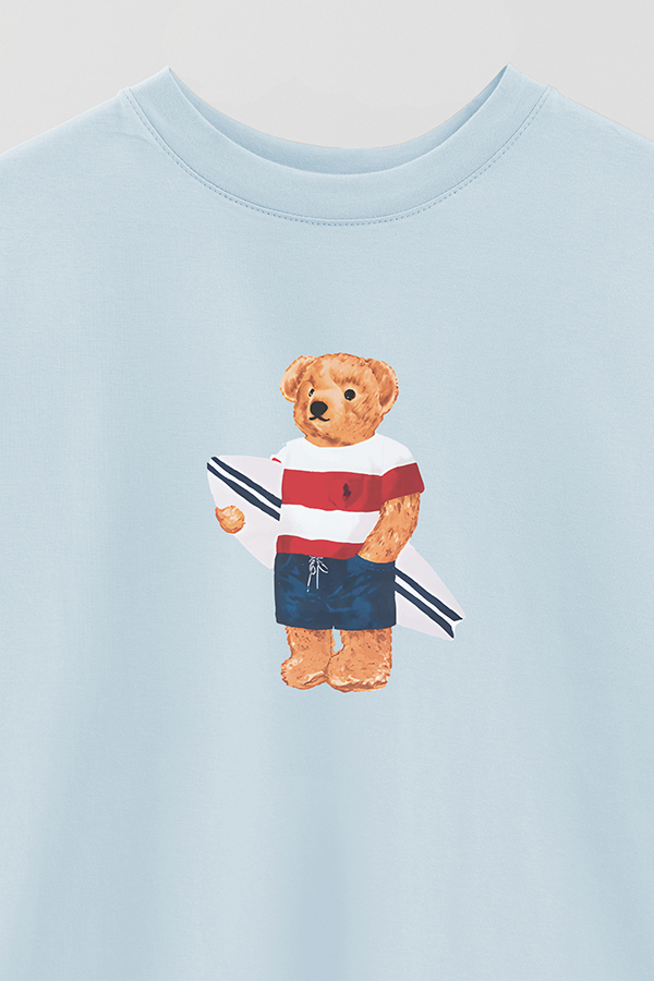 REMERA OVER ESTAMPADA UNISEX BEAR SURFER 3