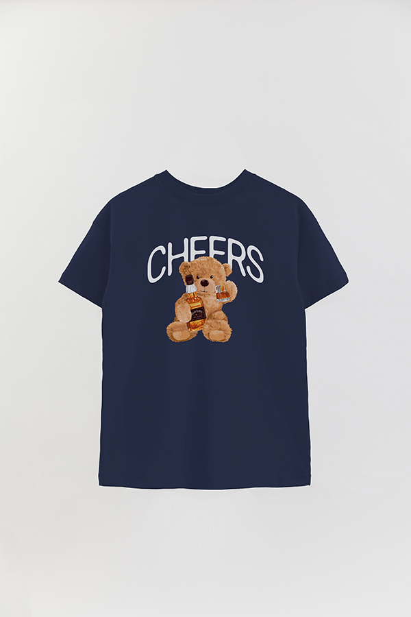 REMERA OVER ESTAMPADA UNISEX TEDDY CHEERS