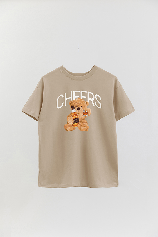 REMERA OVER ESTAMPADA UNISEX TEDDY CHEERS