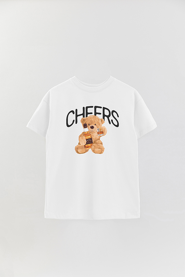 REMERA OVER ESTAMPADA UNISEX TEDDY CHEERS