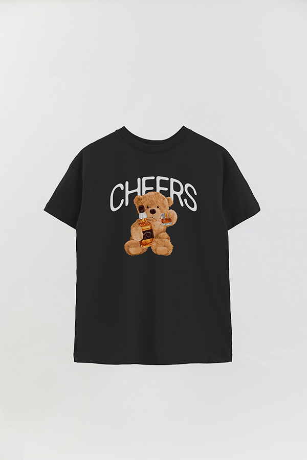 REMERA OVER ESTAMPADA UNISEX TEDDY CHEERS