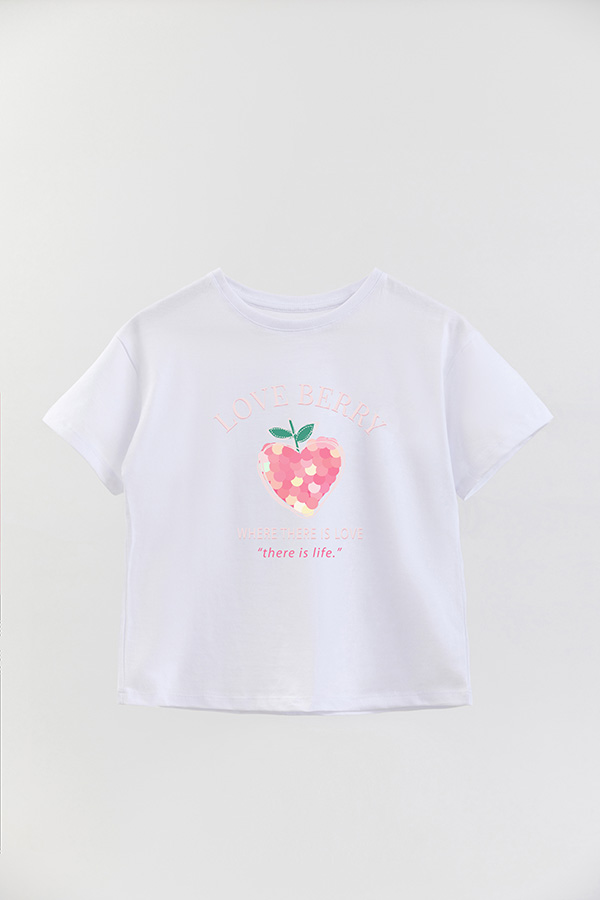 REMERA GIRL OVER LOVE BERRY
