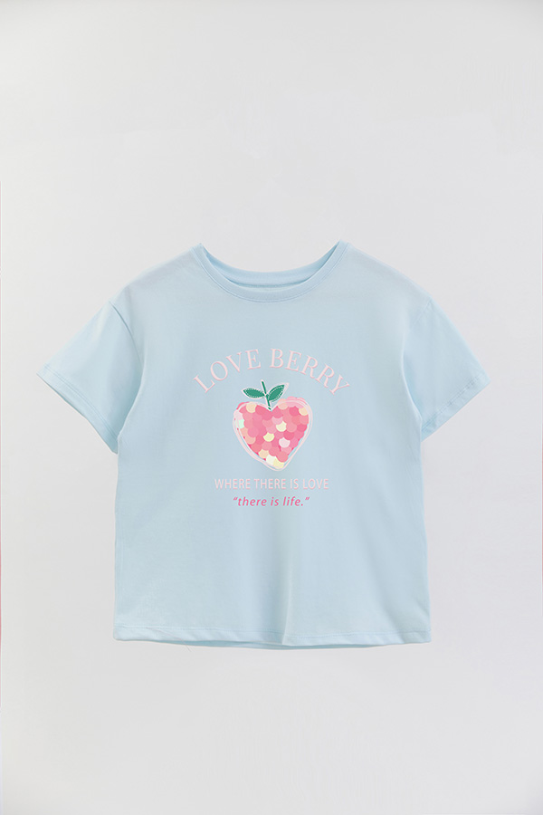 REMERA GIRL OVER LOVE BERRY