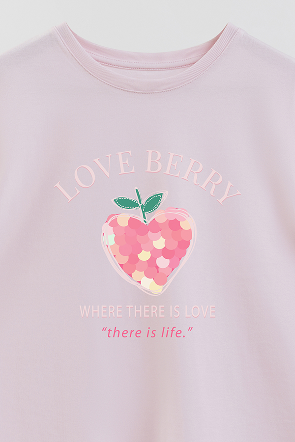 REMERA GIRL OVER LOVE BERRY