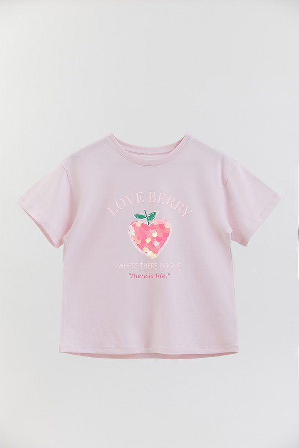 REMERA GIRL OVER LOVE BERRY