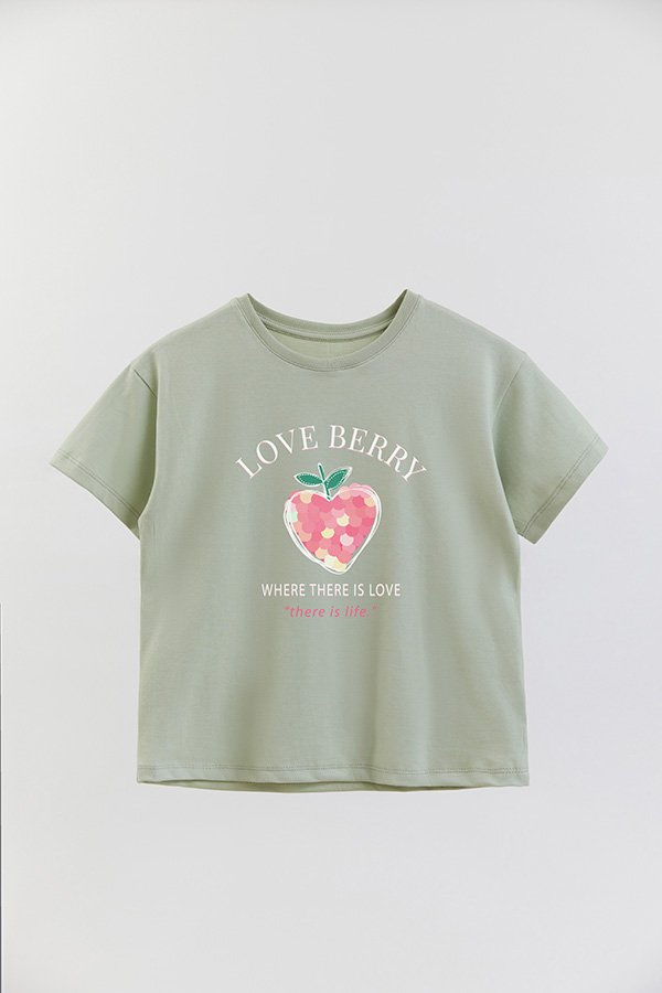REMERA GIRL OVER LOVE BERRY