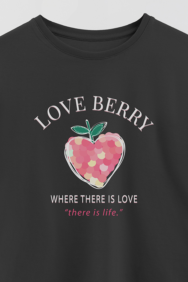 REMERA GIRL OVER LOVE BERRY